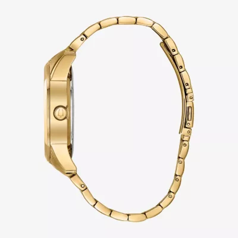 Bulova Classic Mens Automatic Gold Tone Stainless Steel Bracelet Watch 97a132