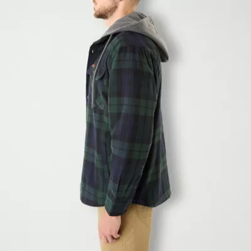 Smiths Workwear Sherpa Flannel Mens Midweight Big and Tall Shirt Jacket
