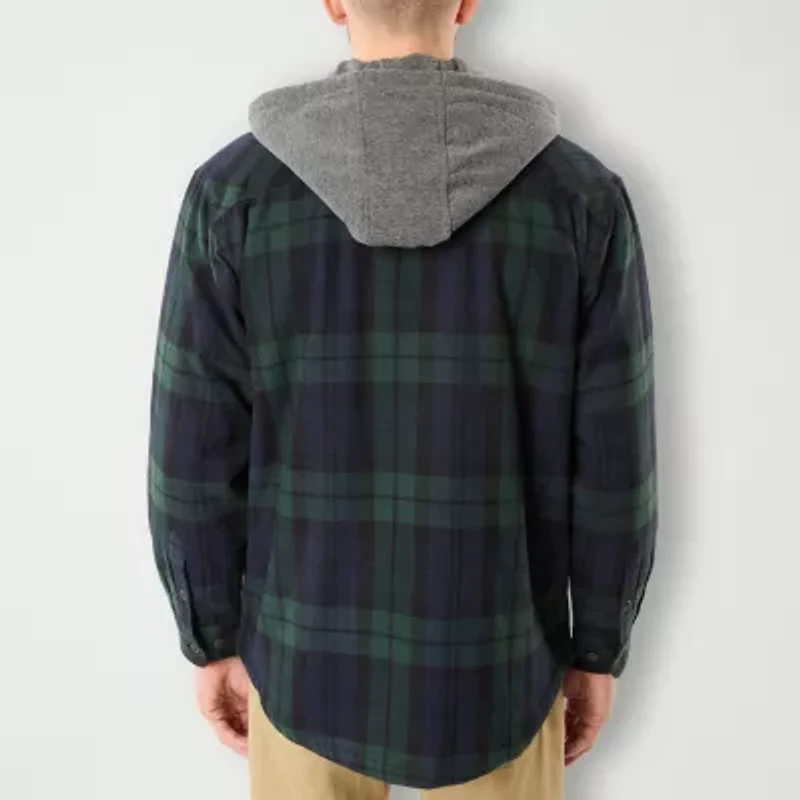 Smiths Workwear Sherpa Flannel Mens Midweight Big and Tall Shirt Jacket