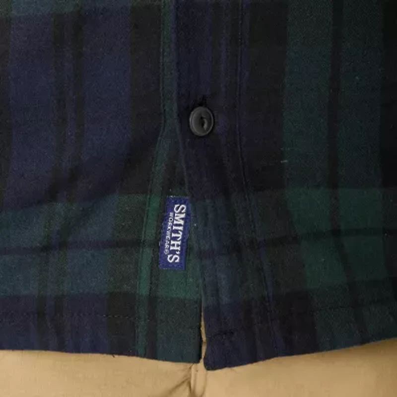 Smiths Workwear Sherpa Flannel Mens Midweight Big and Tall Shirt Jacket