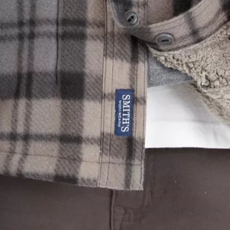 Smiths Workwear Sherpa Microfleece Mens Midweight Big and Tall Shirt Jacket