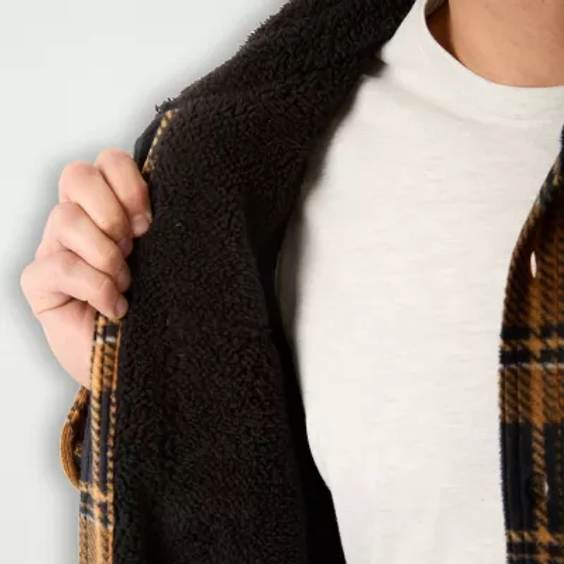 Smiths Workwear Sherpa Plaid Mens Midweight Big and Tall Jacket