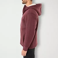 Smiths Workwear Sherpa Lined Heathered Mens Hooded Midweight Big and Tall Shirt Jacket