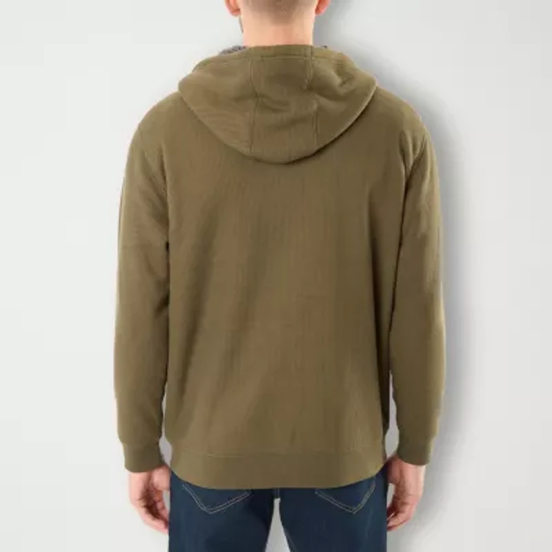 Smiths Workwear Sherpa Thermal Knit Mens Hooded Midweight Big and Tall Bomber Jacket