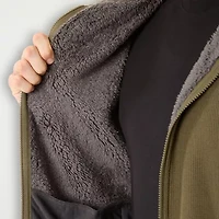 Smiths Workwear Sherpa Thermal Knit Mens Hooded Midweight Big and Tall Bomber Jacket