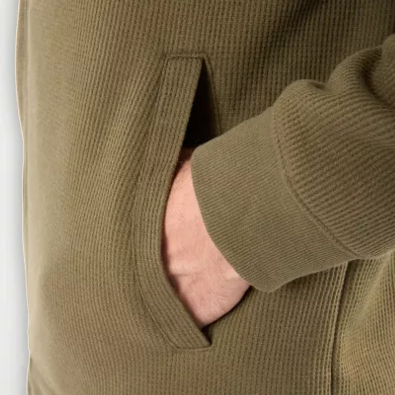 Smiths Workwear Sherpa Thermal Knit Mens Hooded Midweight Big and Tall Bomber Jacket