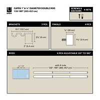 Umbra Mix & Match Cappa Double Curtain Rod