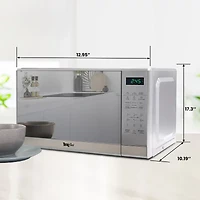 Total Chef Countertop Microwave Oven, 700W, 0.7 Cu Ft, Stainless Steel