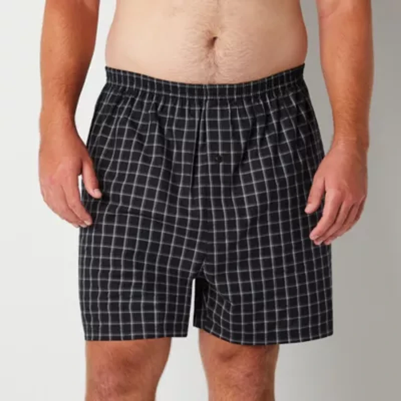 Stafford Woven Mens Big and Tall 4 Pack Boxers 306207