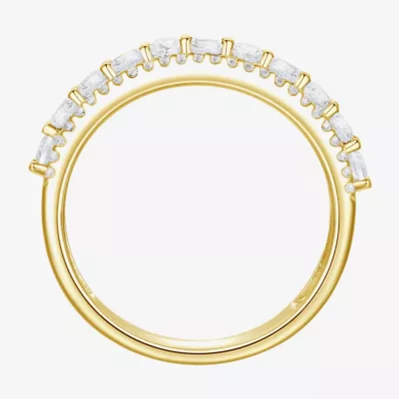 Womens Lab Created Gemstone 14K Gold Over Silver Stackable Rings