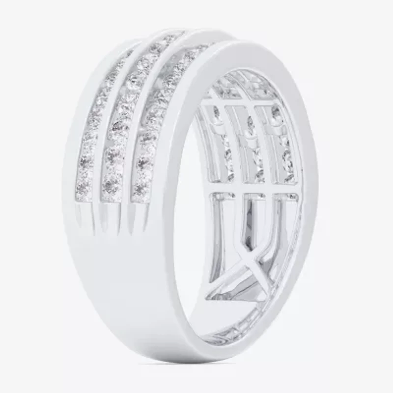 (G-H / Vs1-Vs2) Womens 1 CT. T.W. Lab Grown White Diamond 10K Gold Anniversary Band