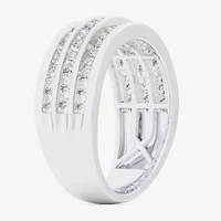 (G-H / Vs1-Vs2) Womens 1 CT. T.W. Lab Grown White Diamond 10K Gold Anniversary Band