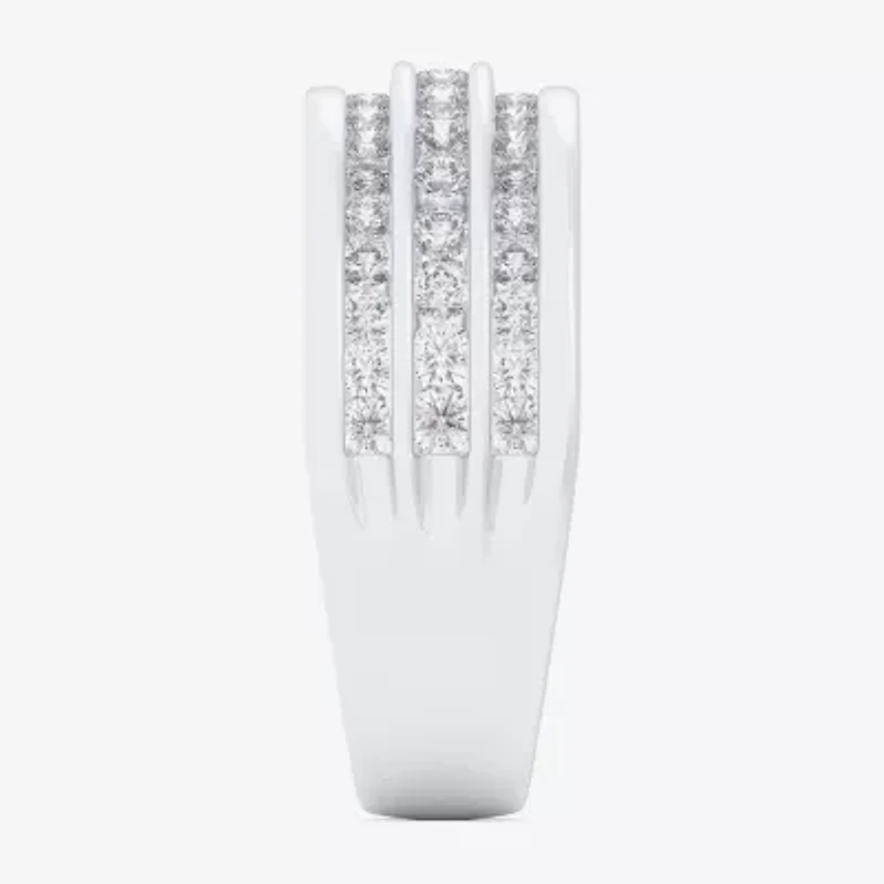 (G-H / Vs1-Vs2) Womens 1 CT. T.W. Lab Grown White Diamond 10K Gold Anniversary Band