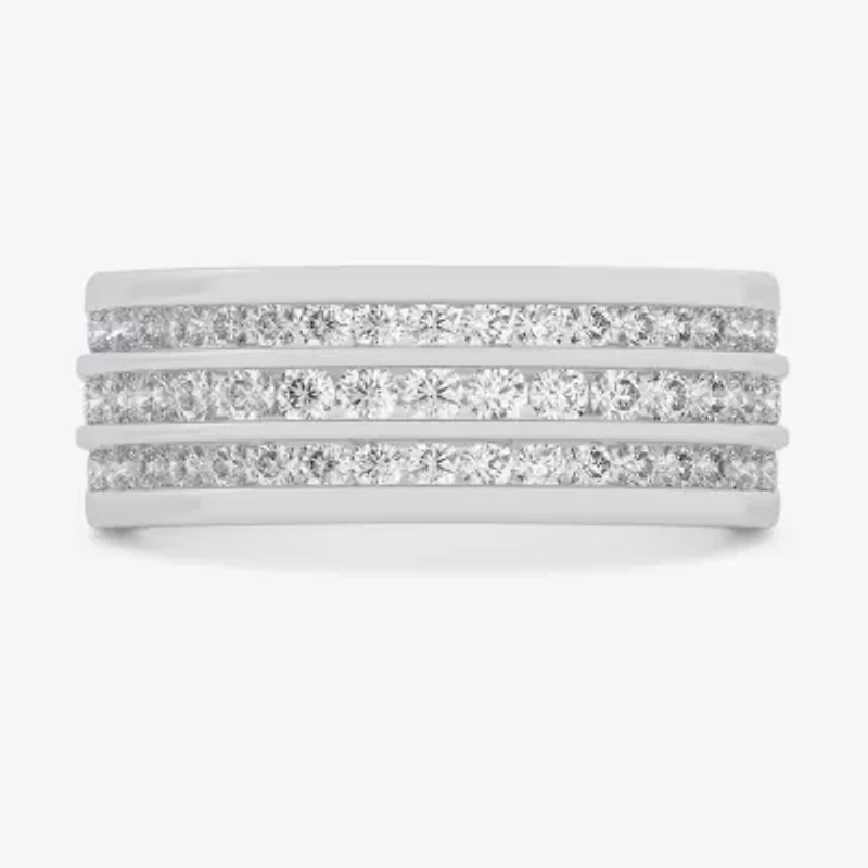 (G-H / Vs1-Vs2) Womens 1 CT. T.W. Lab Grown White Diamond 10K Gold Anniversary Band