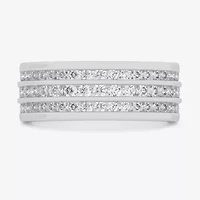 (G-H / Vs1-Vs2) Womens 1 CT. T.W. Lab Grown White Diamond 10K Gold Anniversary Band
