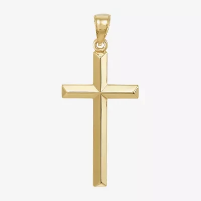 Womens 14K Gold Cross Pendant