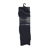 Gold Toe Nantucket Dress Mens 3 Pair Crew Socks