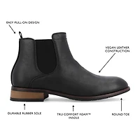 Vance Co Mens Landon Stacked Heel Chelsea Boots