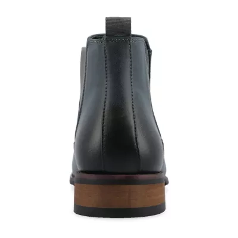 Vance Co Mens Landon Stacked Heel Chelsea Boots