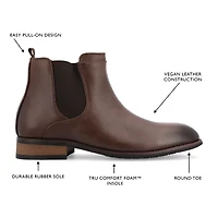 Vance Co Mens Landon Stacked Heel Chelsea Boots