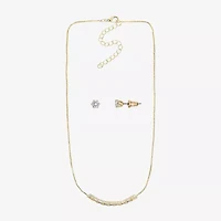 Sparkle Allure Womens Cubic Zirconia 14K Gold Over Brass 2-pc. Jewelry Set