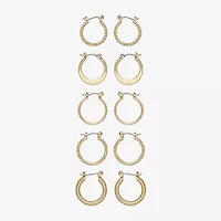 Mixit Womens Stainless Steel Hypoallergenic 5 Pair Earring Set