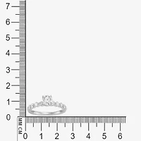 Limited Quantities! Womens 1 1/4 CT. T.W. Natural White Diamond Platinum Side Stone Engagement Ring