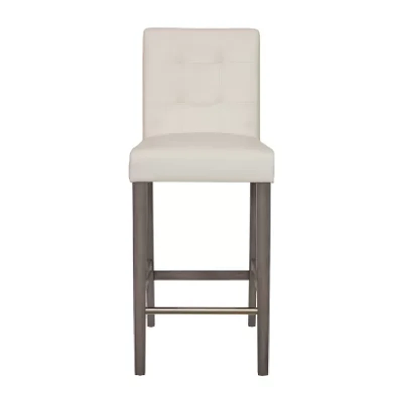 Corliving Leila Upholstered Tufted Bar Stool