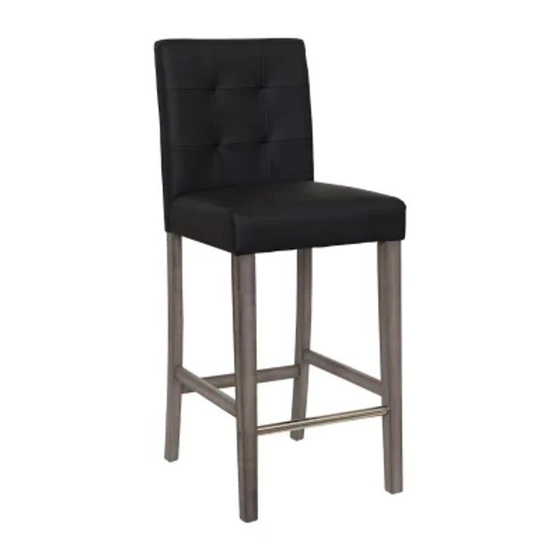 Corliving Leila Upholstered Tufted Bar Stool