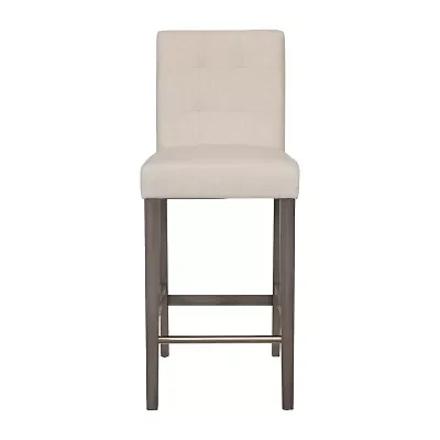 Corliving Leila Upholstered Tufted Bar Stool