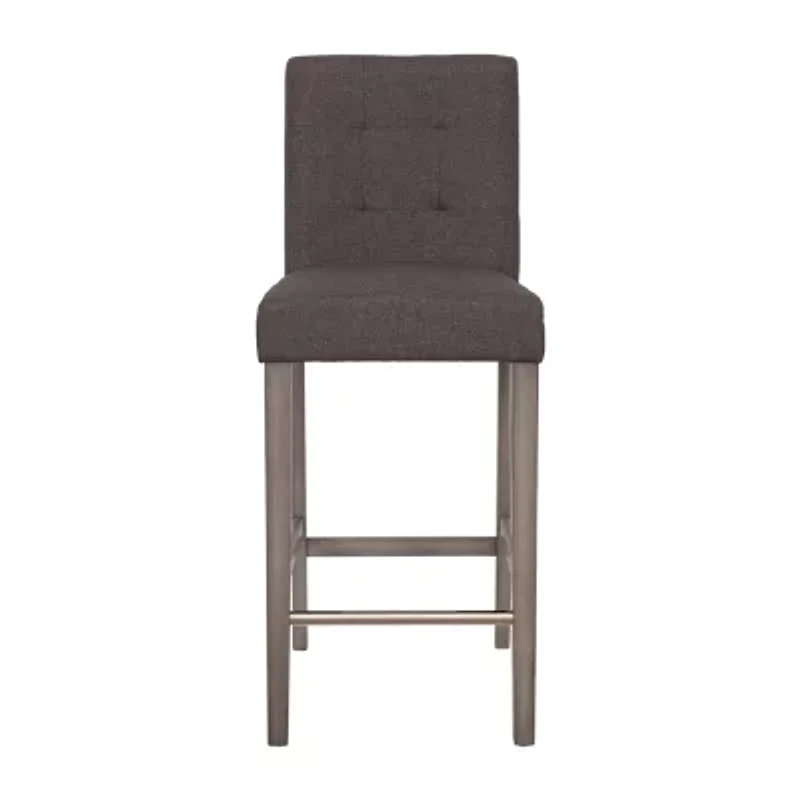 Corliving Leila Upholstered Tufted Bar Stool
