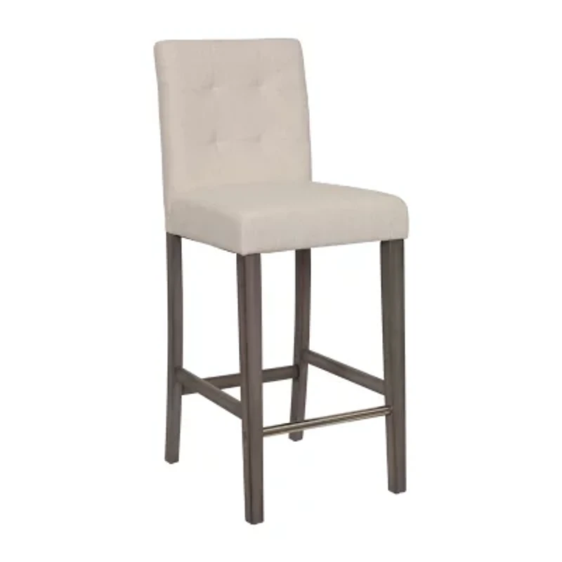 Corliving Leila Upholstered Tufted Bar Stool