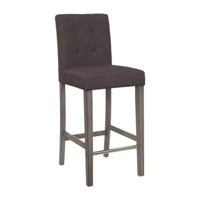 Corliving Leila Upholstered Tufted Bar Stool