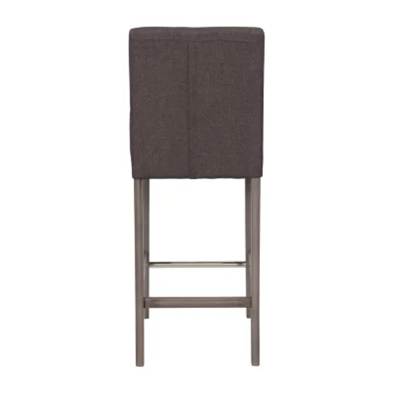 Corliving Leila Upholstered Tufted Bar Stool