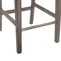 Corliving Leila Upholstered Tufted Bar Stool