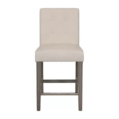 Corliving Leila Counter Height Upholstered Tufted Bar Stool
