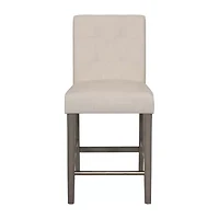Corliving Leila Counter Height Upholstered Tufted Bar Stool