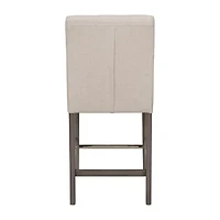 Corliving Leila Counter Height Upholstered Tufted Bar Stool