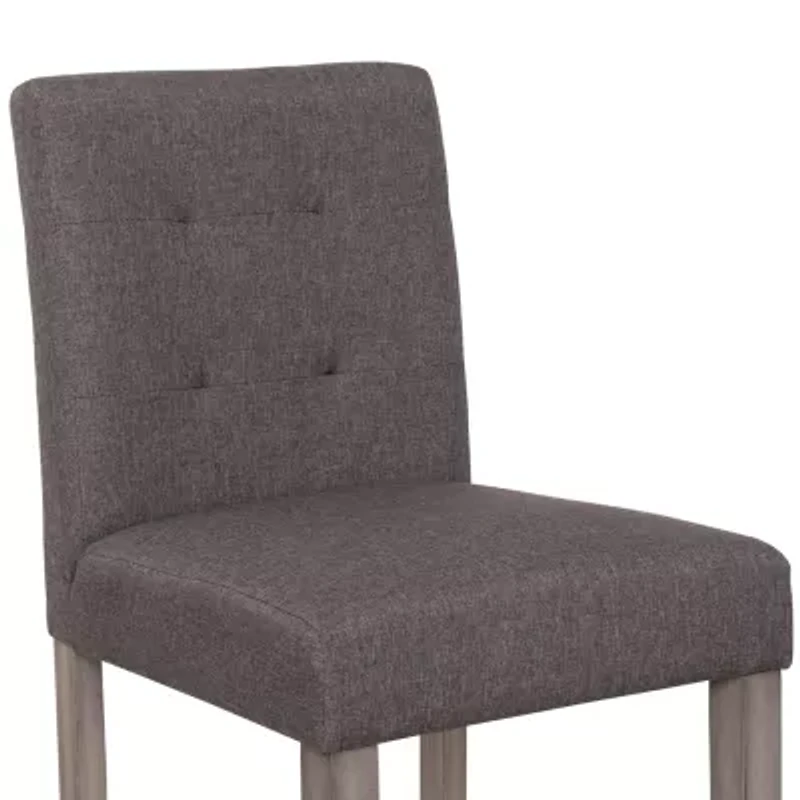 Corliving Leila Counter Height Upholstered Tufted Bar Stool