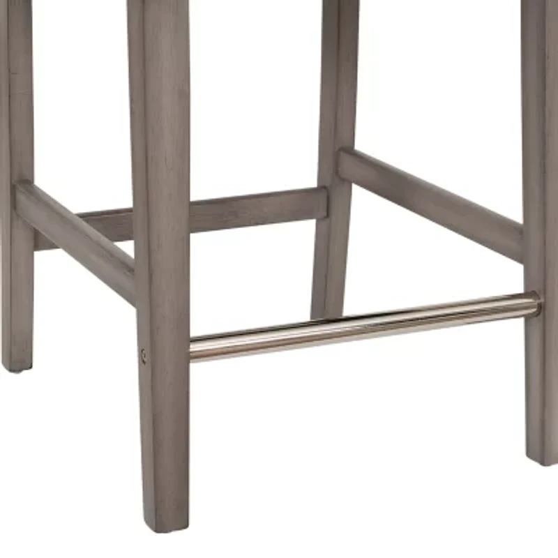 Corliving Leila Counter Height Upholstered Tufted Bar Stool