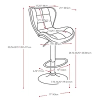 Bonded Leather 2-pc. Adjustable Swivel Bar Stool