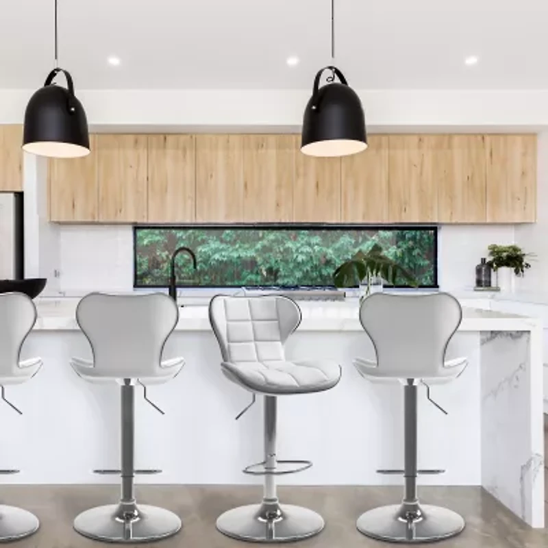 Bonded Leather 2-pc. Adjustable Swivel Bar Stool