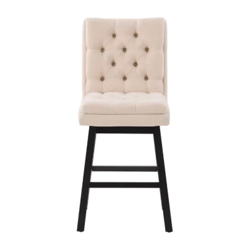 Corliving Boston Dining Collection 2-pc. Upholstered Tufted Bar Stool
