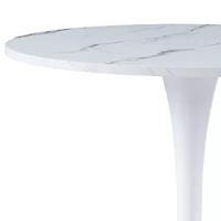 Corliving Ivo Round Wood-Top Dining Table