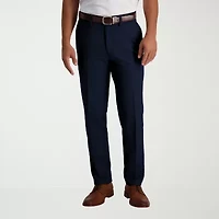 Haggar Cool 18 Pro Mens Comfort Waistband Slim Fit Flat Front Pant
