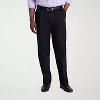 Haggar Iron Free Premium Khaki Mens Classic Fit Pleated Pant