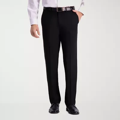 Haggar JMH 4 Way Stretch Mens Comfort Waistband Straight Fit Flat Front Pant