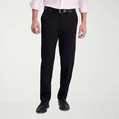 Haggar Iron Free Premium Khaki Mens Comfort Waistband Straight Fit Flat Front Pant