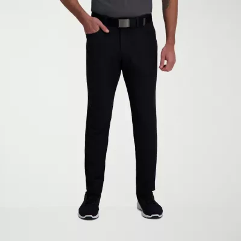 Haggar The Active Series 5 Pocket Mens Comfort Waistband Slim Fit Flat Front Pant
