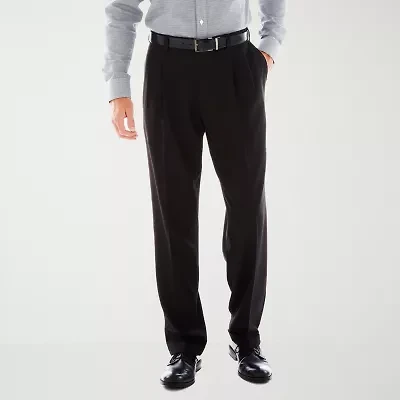 Haggar E-CLO Stria Mens Classic Fit Pleated Pant